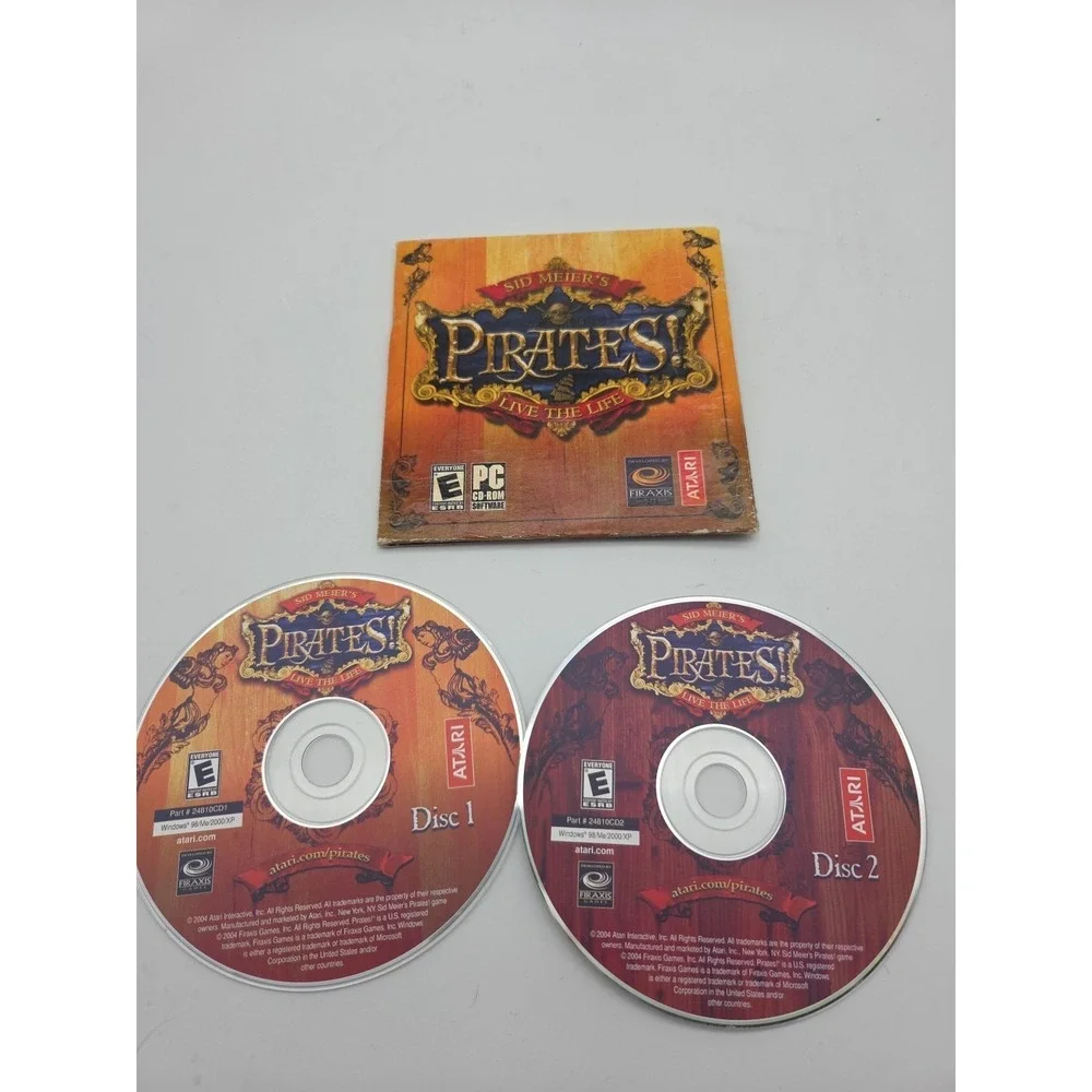 Sid Meier's Pirates! Live the Life PC Disc Inset Only, NO BOX OR MAPS